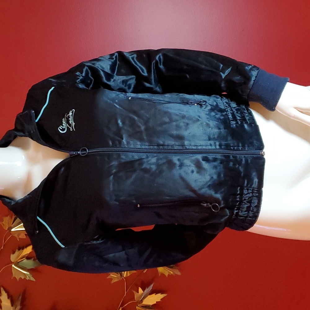 Killah Cheerleader Blue Stain Bomber Jacket Sz S